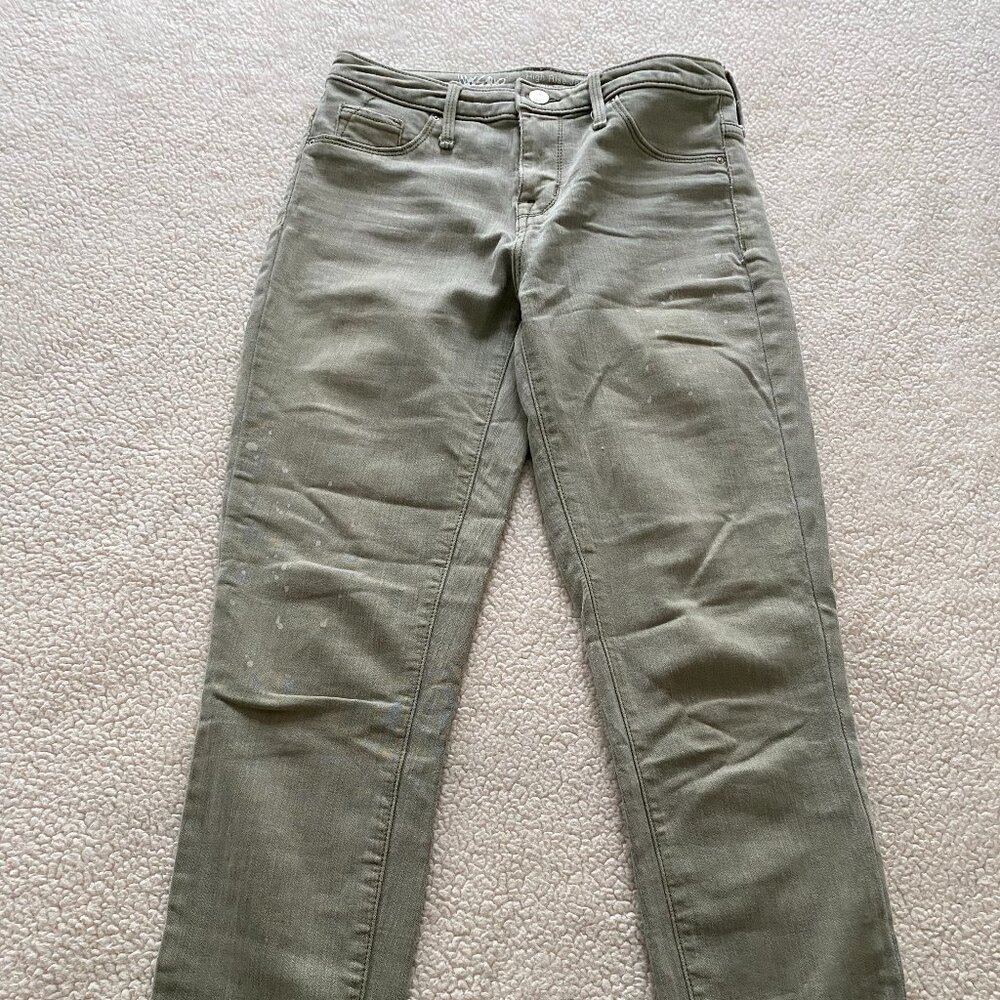 Mossimo, High Rise Light Olive, Skinny Jeggings, Size 2 (26R)